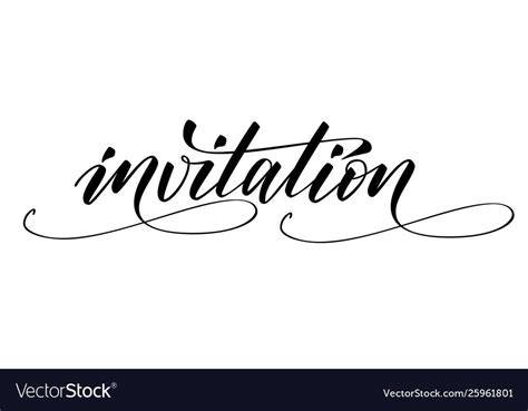 Invitation Calligraphy