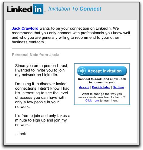 Invitation Connect Linkedin