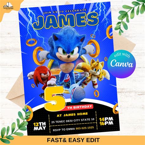 Invitation Maker Sonic