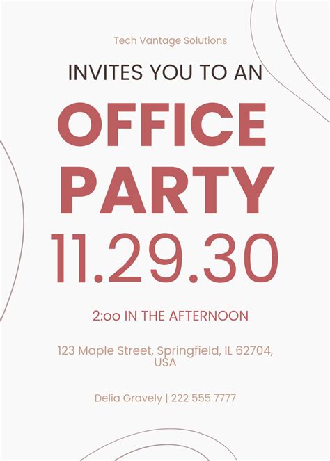 Invitation Message For Office Party