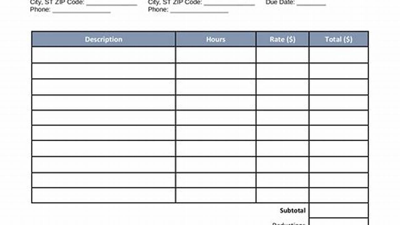 Invoice Hourly Template: Streamline Your Billing Process