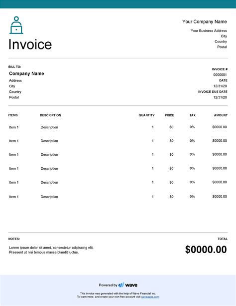 invoice freelancer template pdf