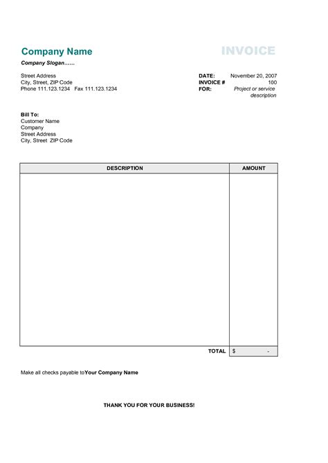 invoice simple free download