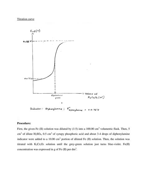 Iodometric Titration Experiment Lab Report