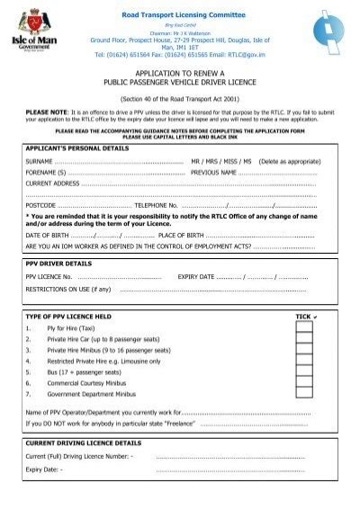 iom driving licence renewal