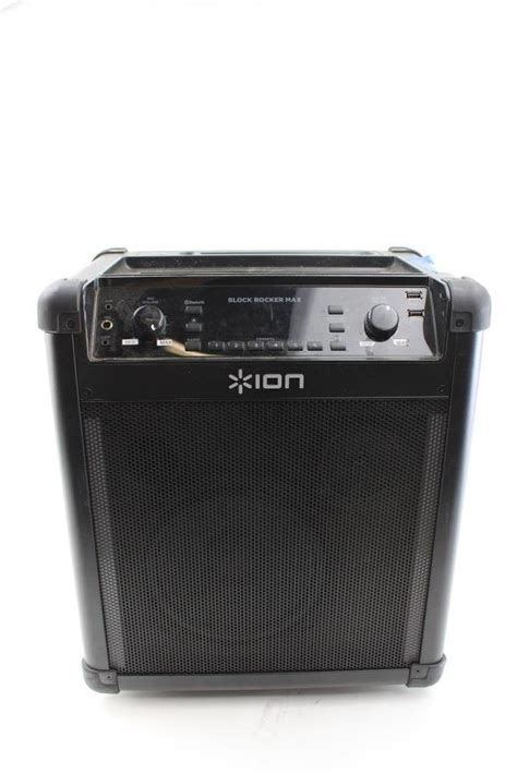 ION Block Rocker Max Bluetooth Speaker Black Parties Outdoor 100 Watts