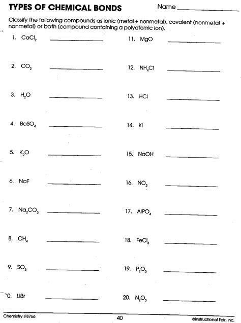 ionic and covalent bonding worksheet with answers pdf