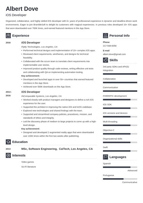 iOS Developer Resume Sample & Writing Guide [20+ Tips]