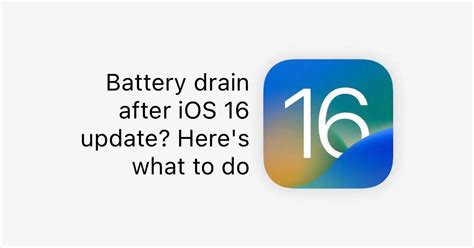 ios 16 battery drain
