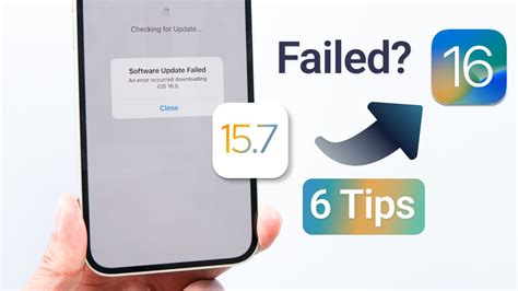 ios 16 update failed
