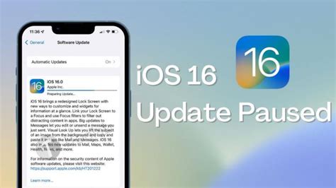 ios 16 update paused status