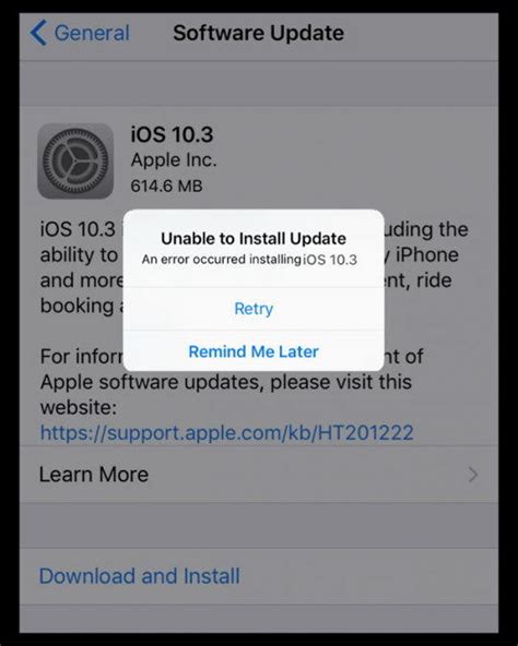 ios 16.1 update errors on iphone