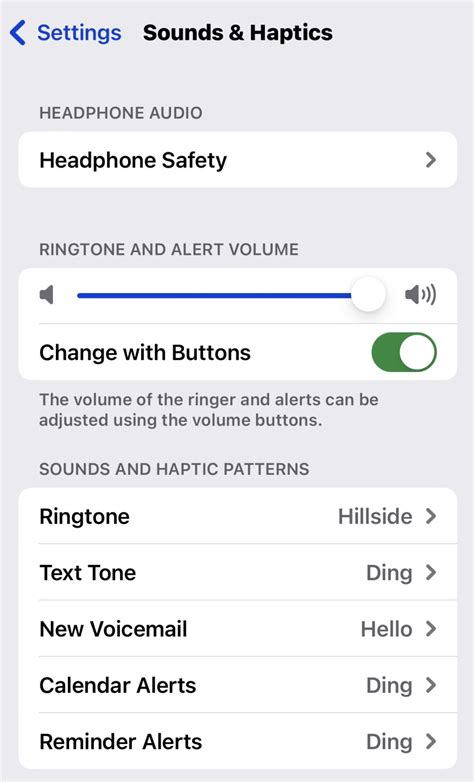 iOS App Notification Sound Settings