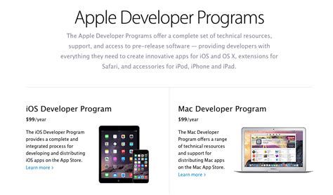 ios developer program price