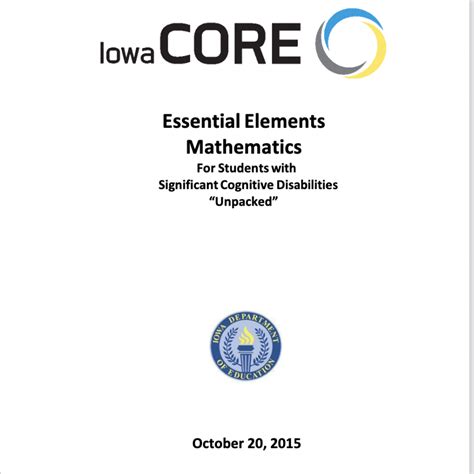 Iowa Core Math Worksheets