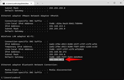 ip related commands in cmd