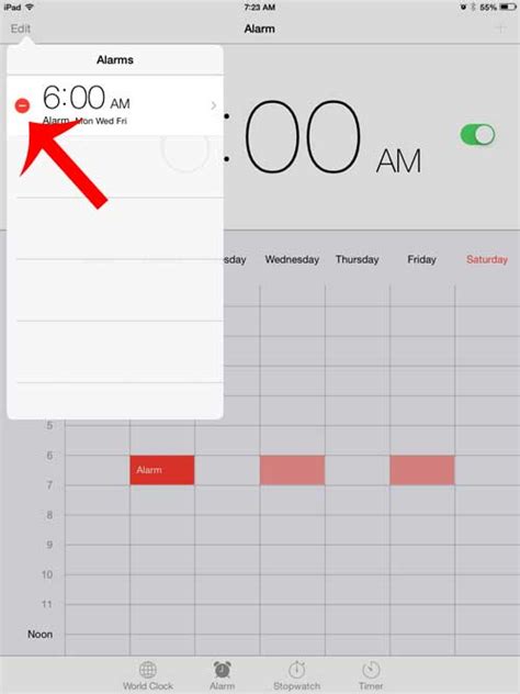 Ipad Clock Delete Alarm