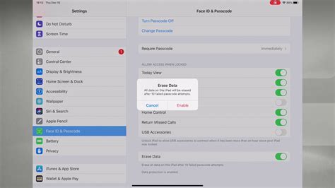 ipad restrictions passcode failed attempts