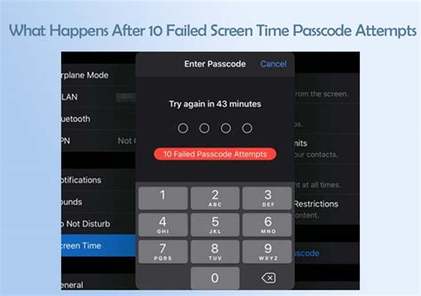 ipad screen time passcode failed attempts