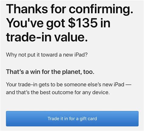 ipad trade in value apple