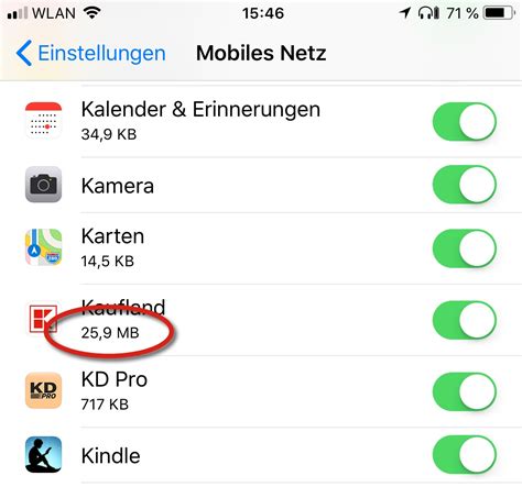 iOS 7 Verbrauchtes Datenvolumen pro App anzeigen Mac Life