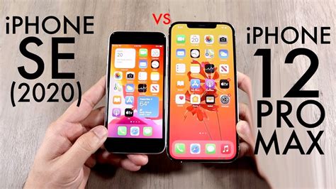 iphone 12 pro max vs iphone se 2020