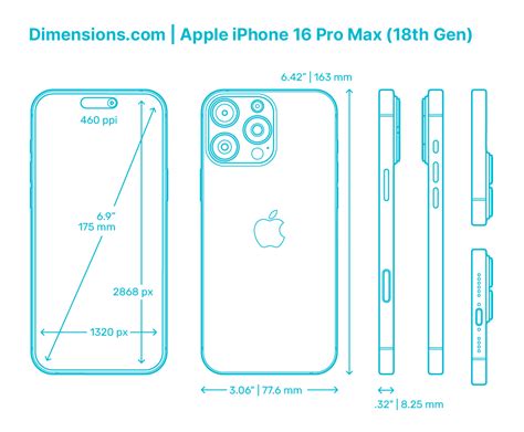 iphone 16 pro max dimensions
