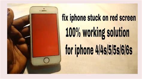 Iphone 5S Screen Flashes Red