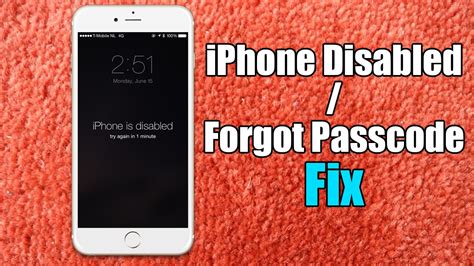 iphone 6 disabled forgot passcode