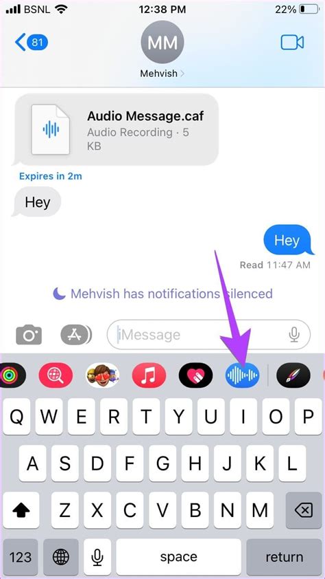 iphone audio message