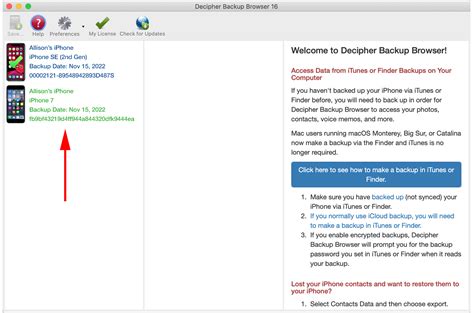 iPhone Backup Browser angepasste Version WazzapMigrator