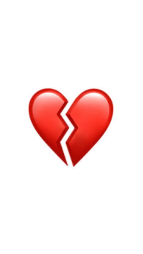 iphone broken heart emoji png