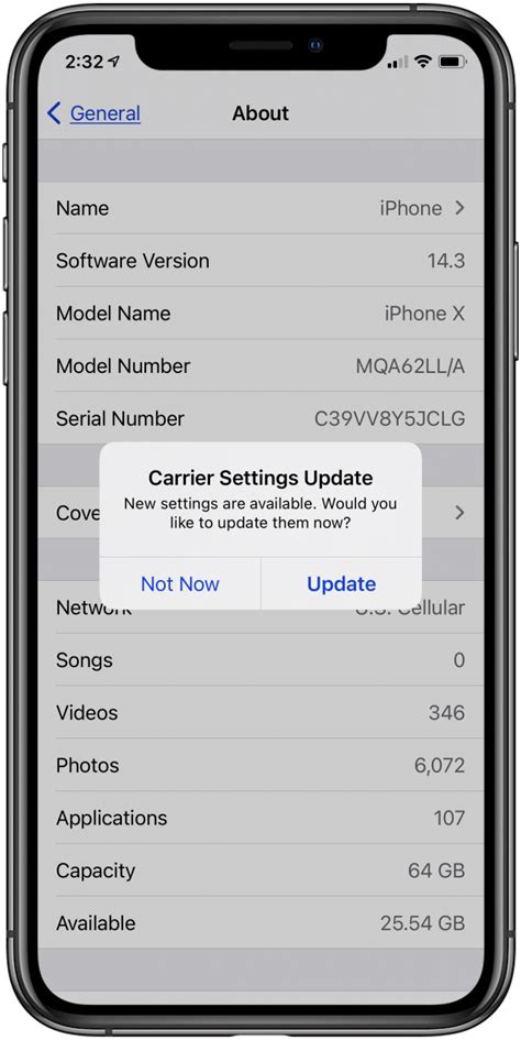 Iphone Carrier Update Settings