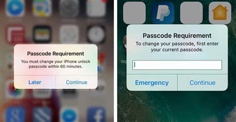iphone change passcode requirement