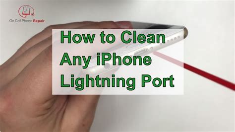 iPhone charger port cleaning