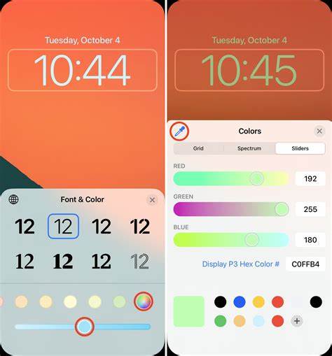 iphone clock color change