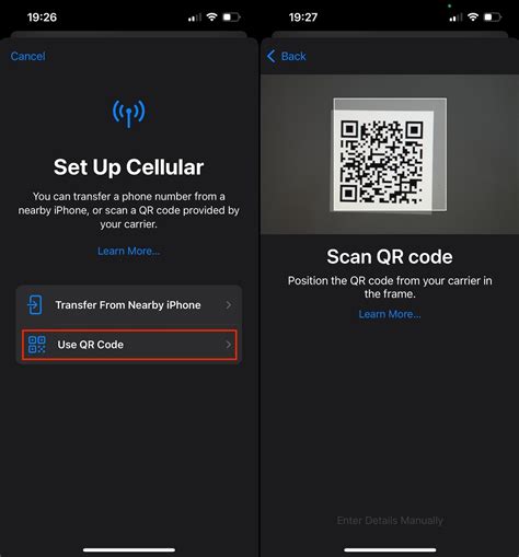 iphone generate esim qr code