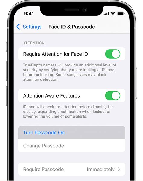 iphone how to enable passcode