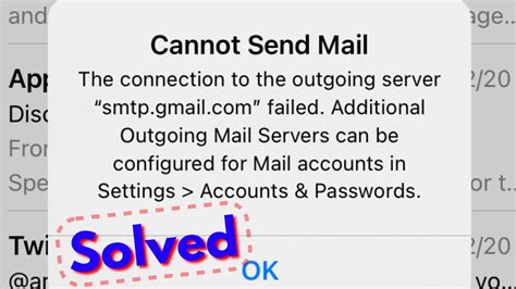 iphone mail error cannot connect to server