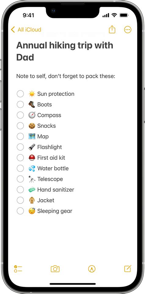 Iphone Notes To Do List