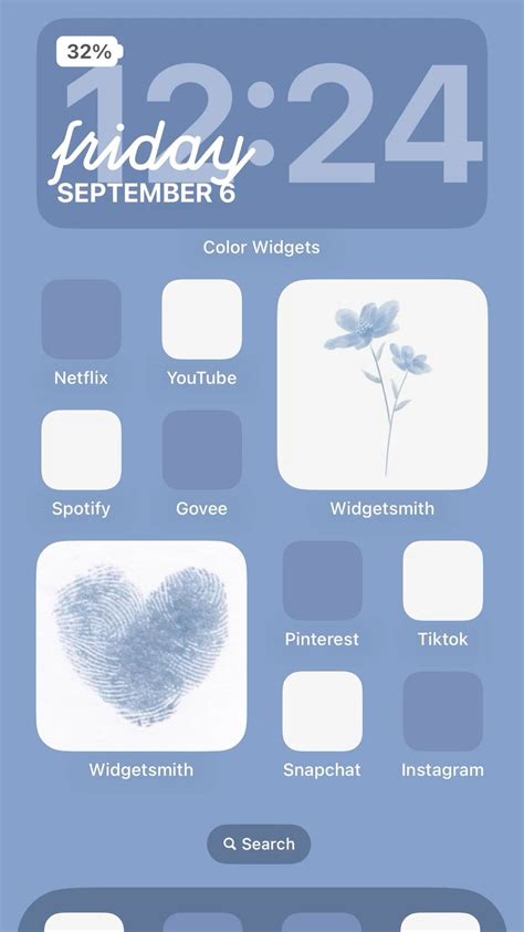 Iphone Organization Homescreen Blue