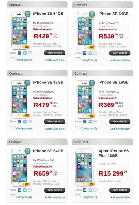 iphone prices in south africa contract