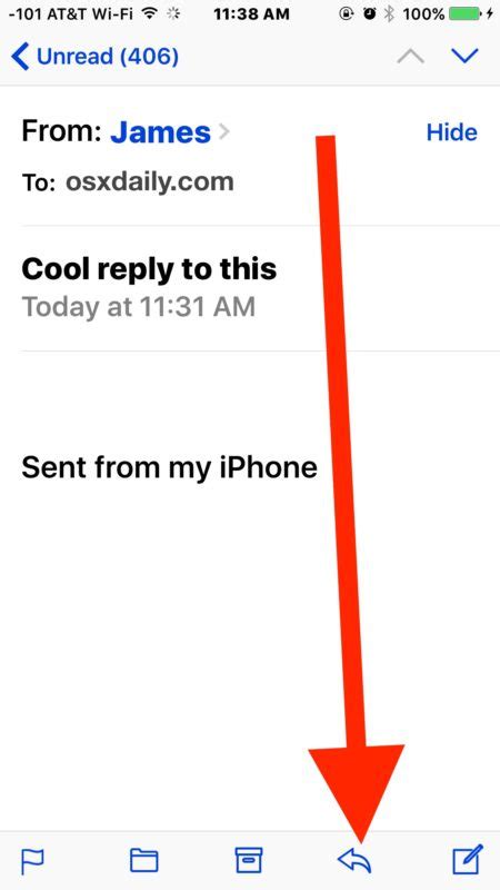 iphone reply button