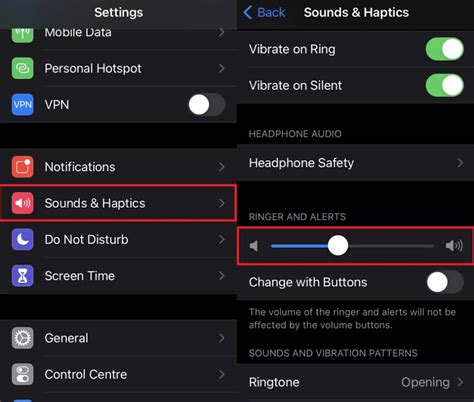 iPhone Sound Settings
