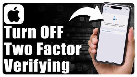 iphone turn off two factor authentication notification