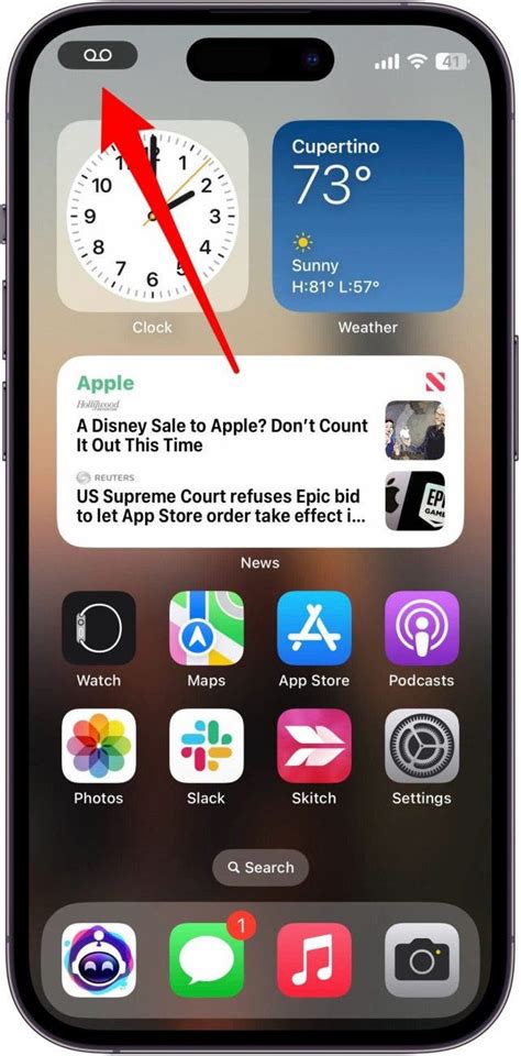 iphone voicemail icon on home screen