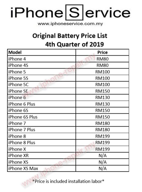 iphone x battery replacement price malaysia