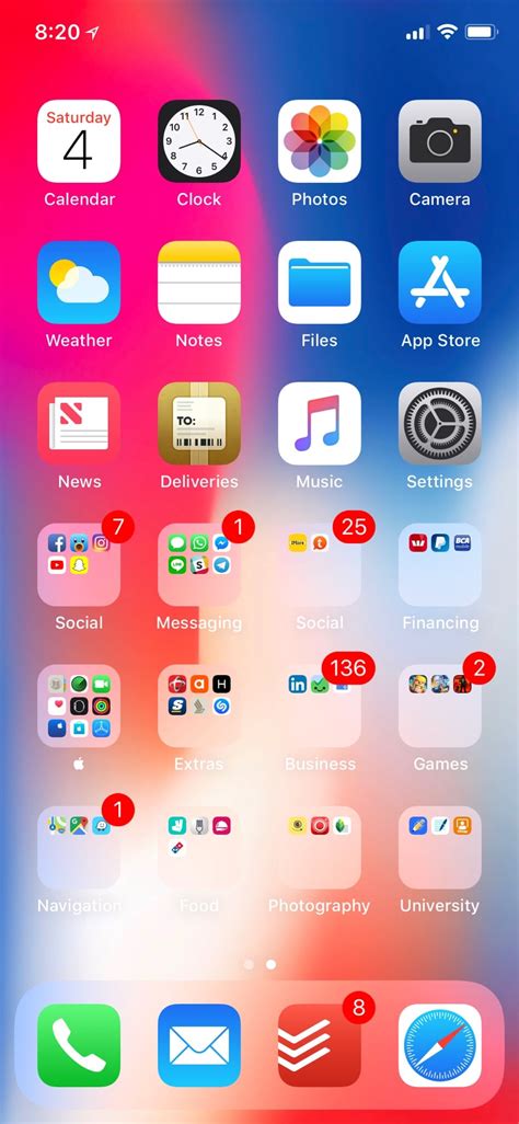 Iphone X Home Screen