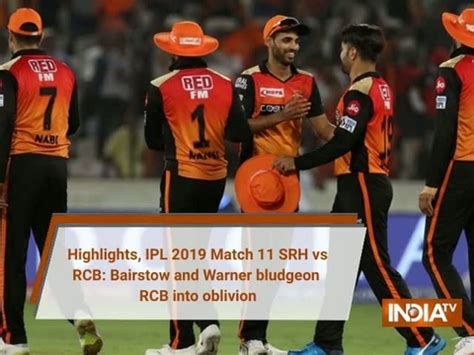 ipl 2019 match 11 srh vs rcb highlights