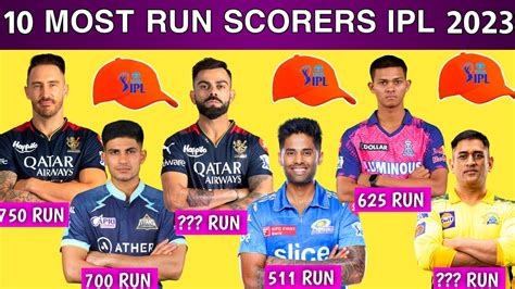 ipl 2023 top 10 run scorer